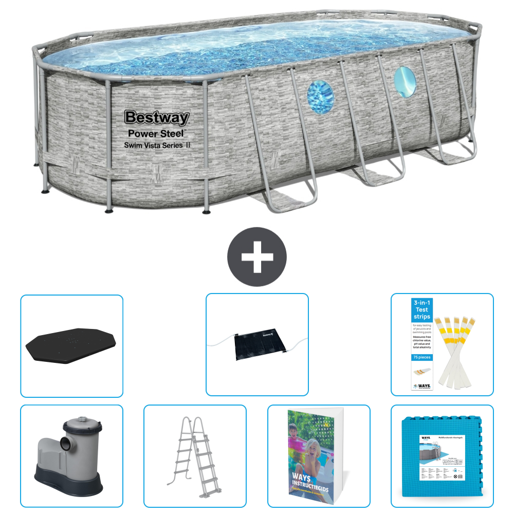 Bestway Power Steel Oval - 549x274x122 Cm - 8-teilig S621