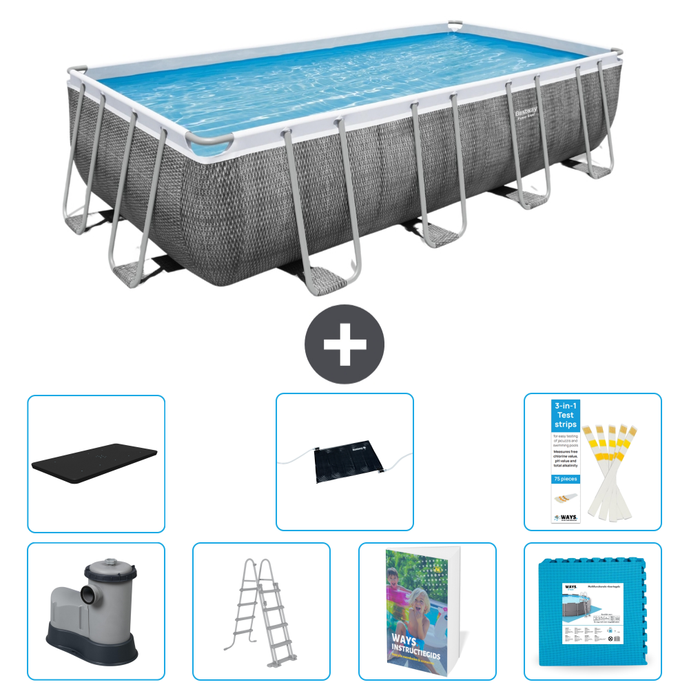 Bestway Power Steel Rechteckig - 549x274x122 Cm - 8-teilig S621
