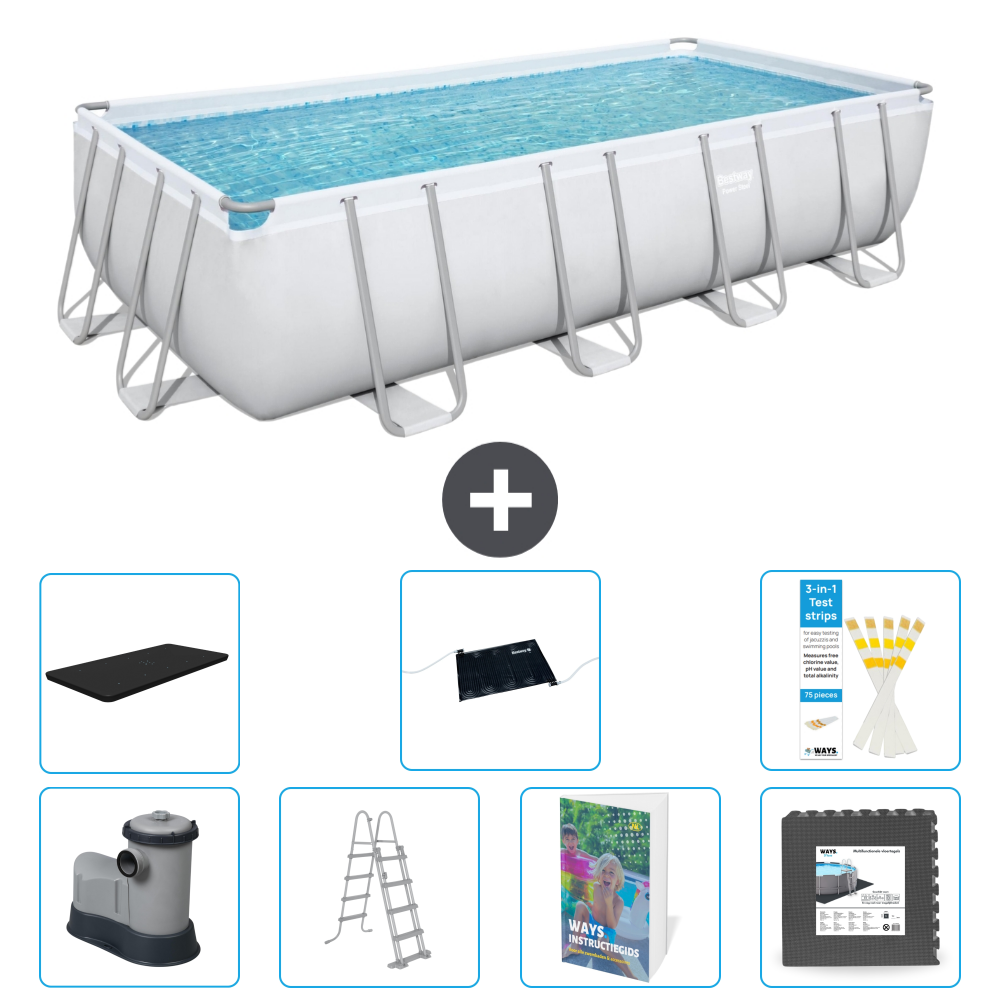 Bestway Power Steel Rechteckig - 549x274x122 Cm - 8-teilig S543
