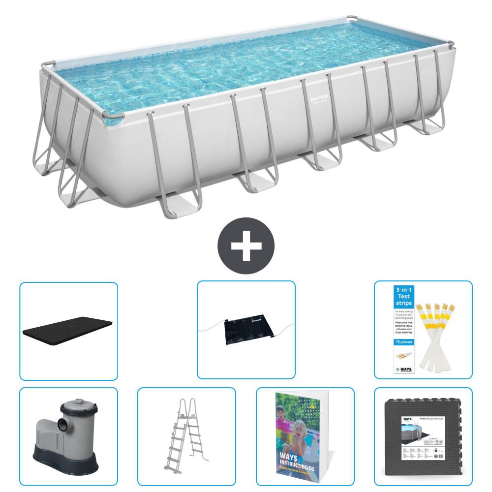 Bestway Power Steel Rechteckig - 640x274x132 Cm - 8-teilig S543