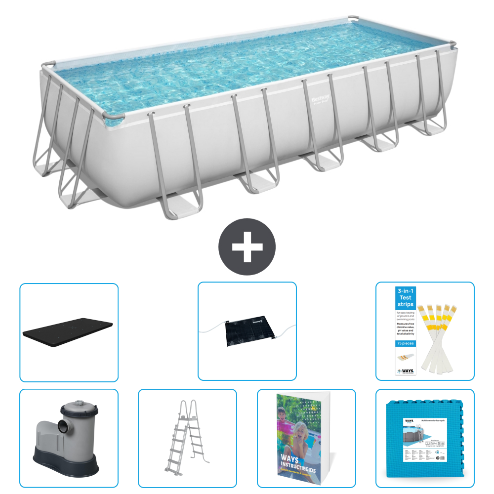 Bestway Power Steel Rechteckig - 640x274x132 Cm - 8-teilig S621
