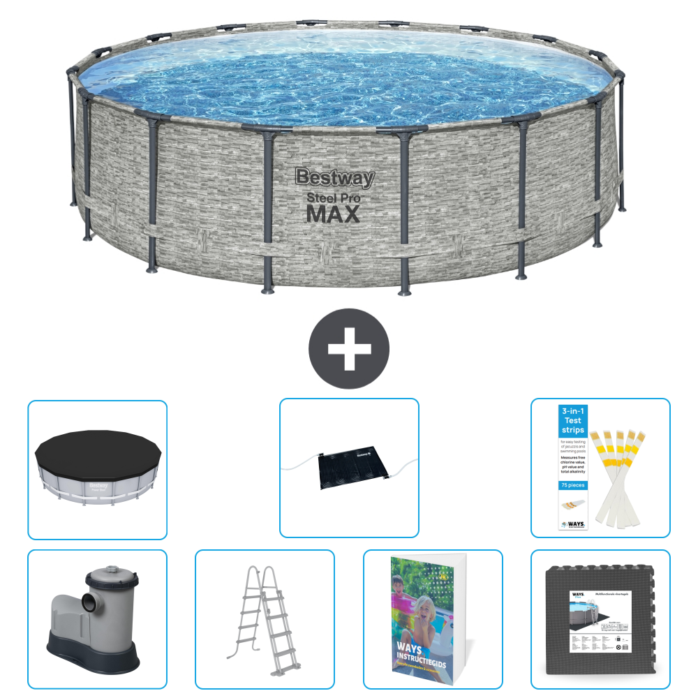 Bestway Steel Pro Max Rund - 488x122 Cm - 8-teilig S543