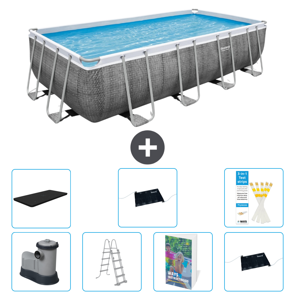Bestway Power Steel Rechteckig - 549x274x122 Cm - 8-teilig S562