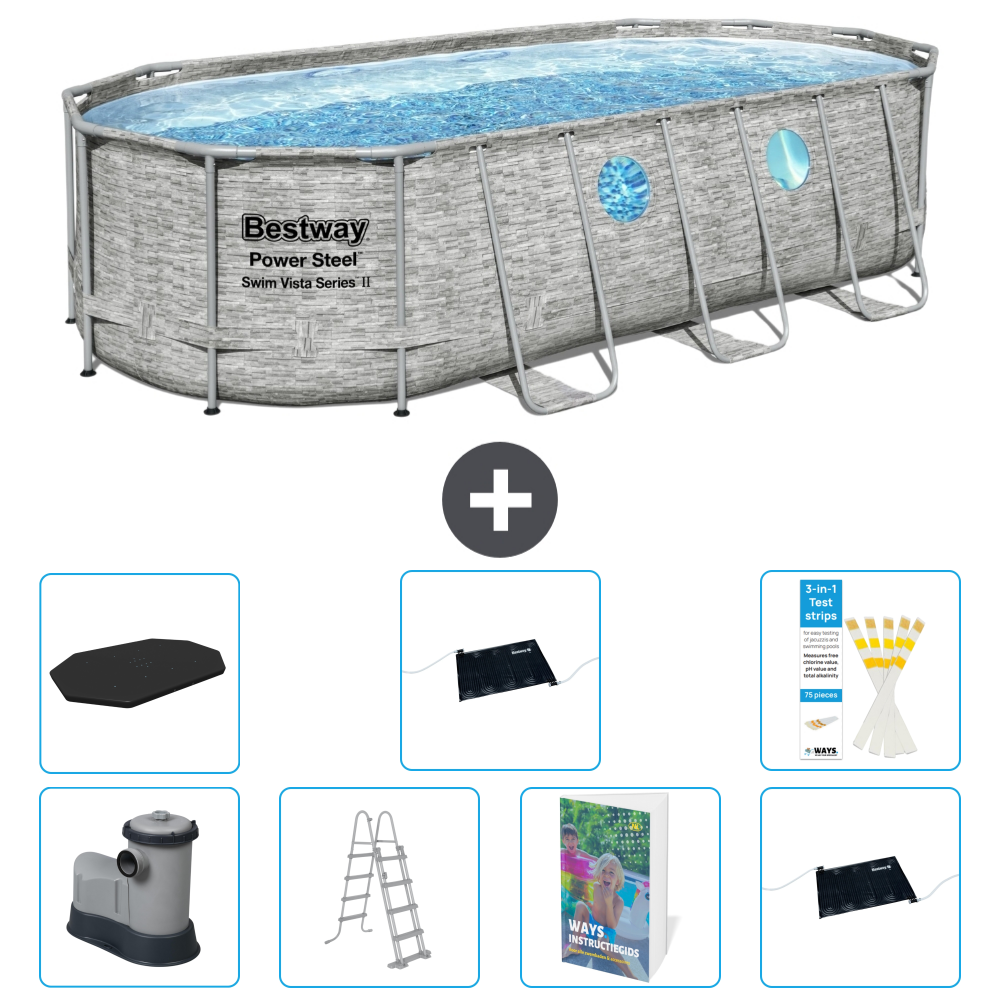 Bestway Power Steel Oval - 549x274x122 Cm - 8-teilig S562