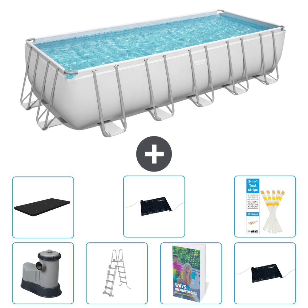 Bestway Power Steel Rechteckig - 640x274x132 Cm - 8-teilig S562