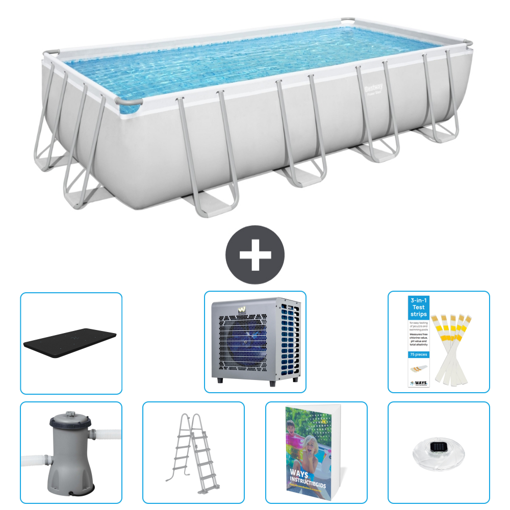 Bestway Power Steel Rechteckig - 488x244x122 Cm - 8-teilig S523