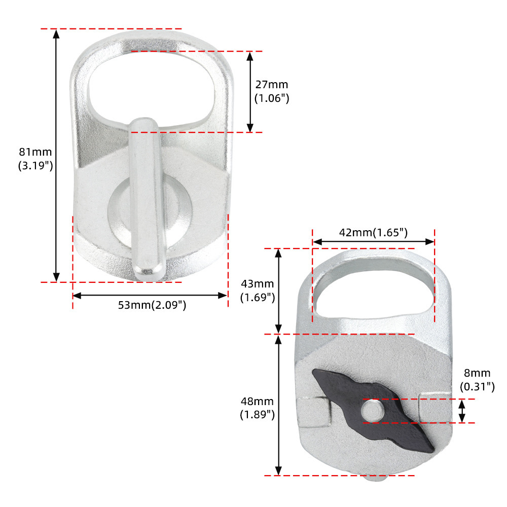Biemmedue- 2889620 Anwendbar Auf Den Polaris Ranger Xpedition 2024-2025, Eine Packung Polaris D-ring-schlösser.
