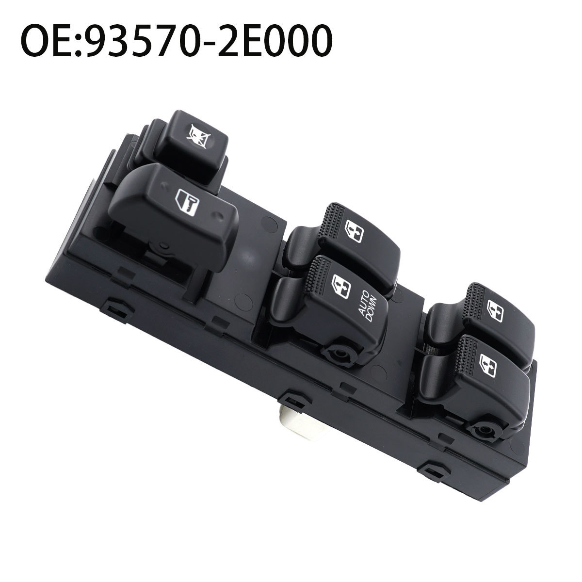 Biemmedue- Die Teilenummer 93570-2e000 Ist Für Den Hauptfensterheberschalter In Der Fahrerkabine Eines Hyundai Tucson Geeignet, Der Zwischen 2005 Und 2010 Hergestellt Wurde.