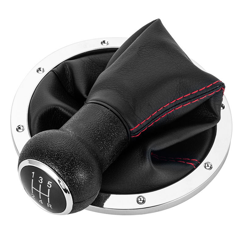 Biemmedue- Dieses Set Beinhaltet Eine Staubschutzabdeckung Für Den Schalthebel Und Den Schaltknauf Eines Volkswagen Golf Mit Schaltgetriebe, Mit Rotem Linienmuster Und 5-gang-getriebe.
