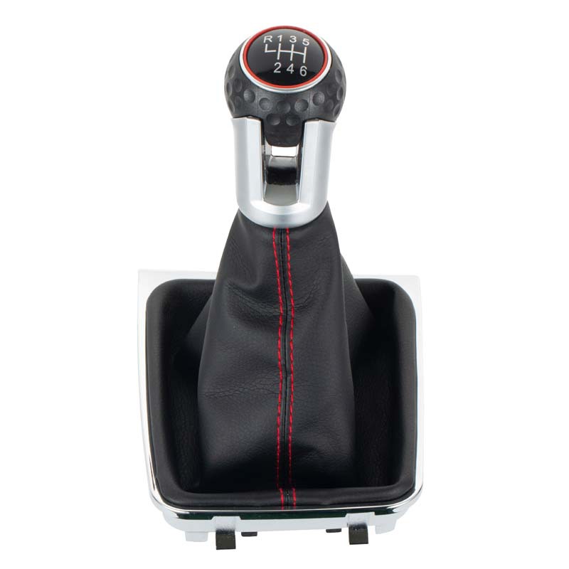 Biemmedue- Dieses Set Beinhaltet Eine Staubschutzhülle Für Den Schaltknauf (schwarzes, Genähtes Leder) Und Einen 5-gang-gti-schaltknauf, Passend Für Volkswagen Golf 7a7 Mk7 Und Gti Fahrzeuge.