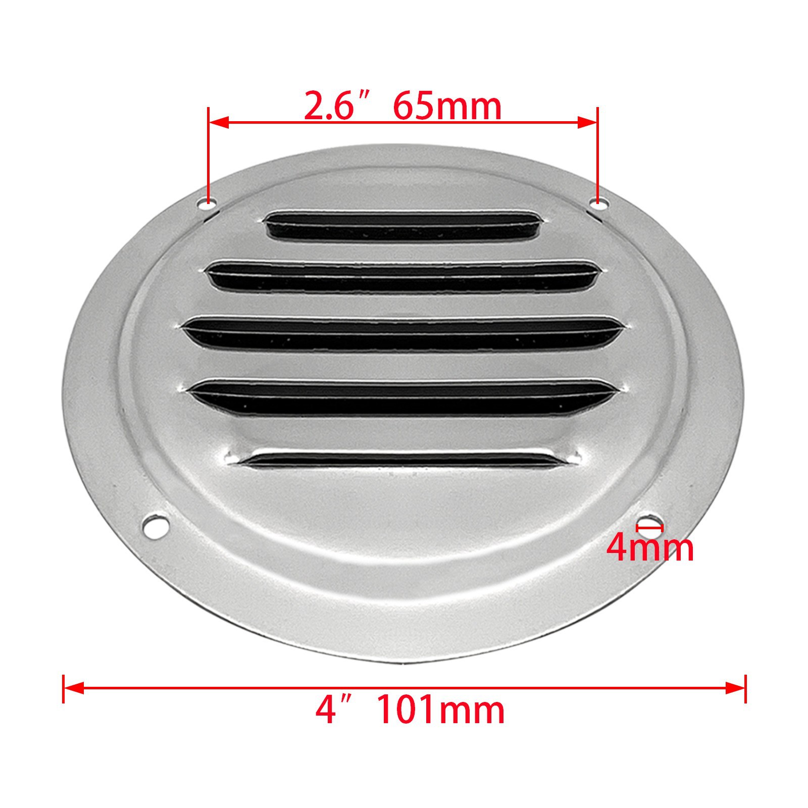 Biemmedue- Edelstahl-lüftungsplatte, Luftauslass, Schiffsbeschläge Und Yachtzubehör, 4 Zoll/5 Zoll, 5 Zoll - 125 Mm.