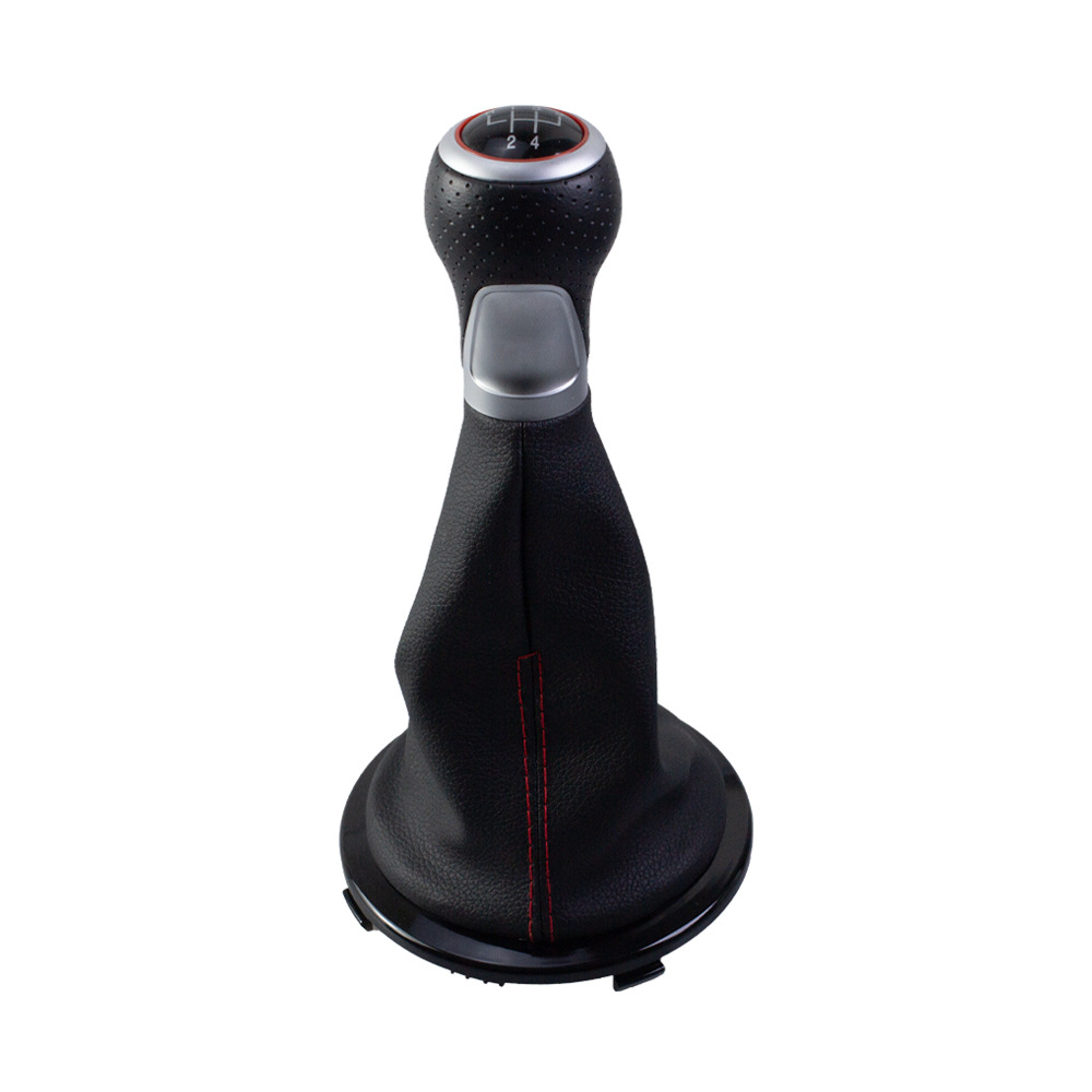 Biemmedue- Geeignet Für Gol-autoschaltknauf, Manueller Schaltknauf, Modifikationsteile, Schwarzer Rahmen, Schwarze Linie, Roter Kreis, 5 Gänge, Eine Packung.