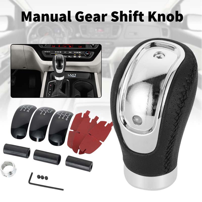 Biemmedue- Geeignet Für General Motors 5/6-gang-schalthebelkopf, 3-gang-schaltzubehör, Schwarzes, Genähtes Leder-hauptkomponentenset, Einteilig.