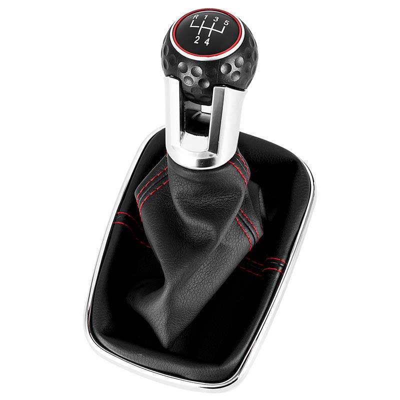 Biemmedue- Kompatibel Mit Volkswagen Golf 4, Bora Und Gti. Schaltknauf-set, Schaltzubehör, Schwarz Galvanisiert, 6 Gänge, Ein Set.