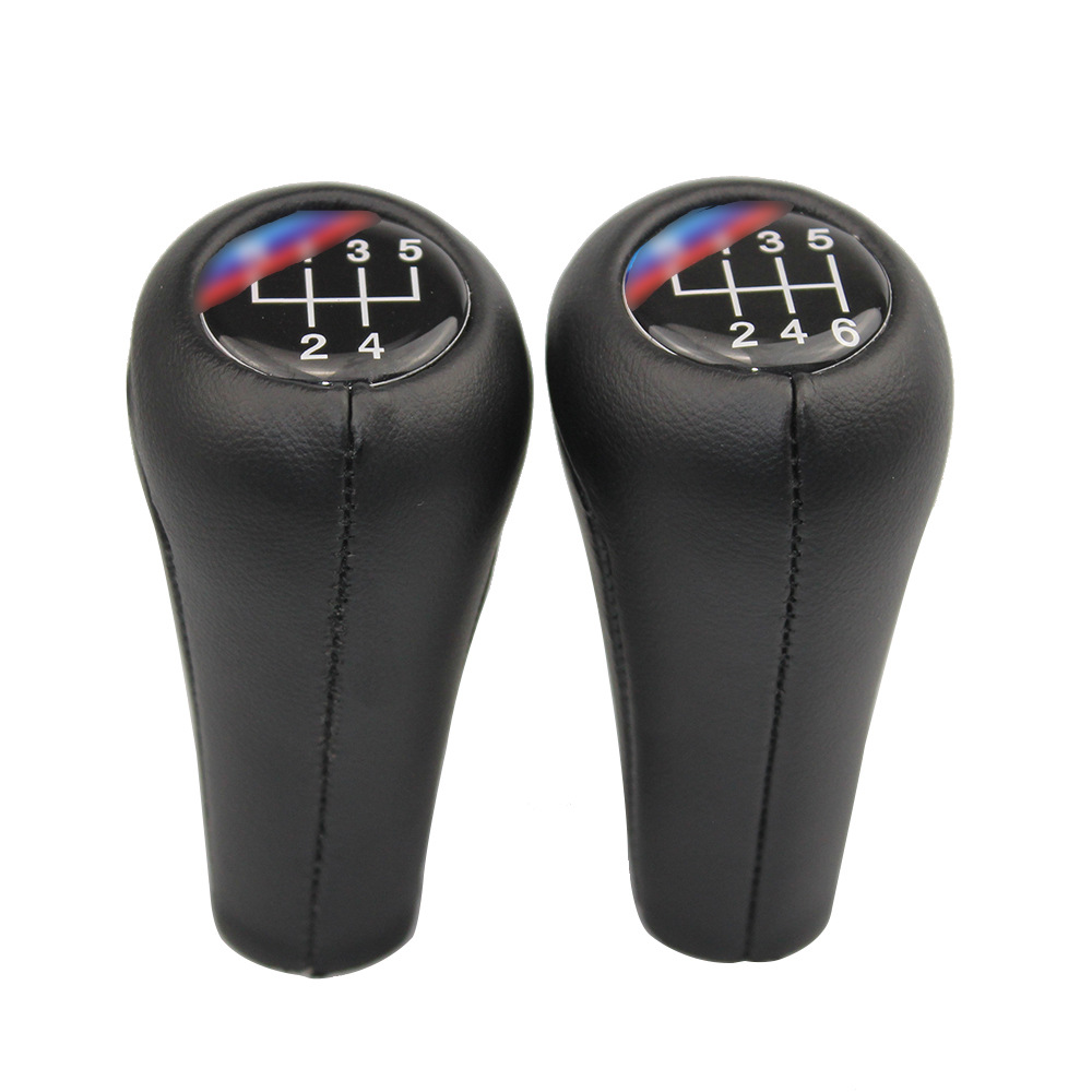 Biemmedue- Lieferung Von Bmw We36e46 Autogriffen Mit Schalthebeln - Komplett Aus Leder, Schwarz, Mit Schrägem Logo, 5 Gänge Pro Packung.