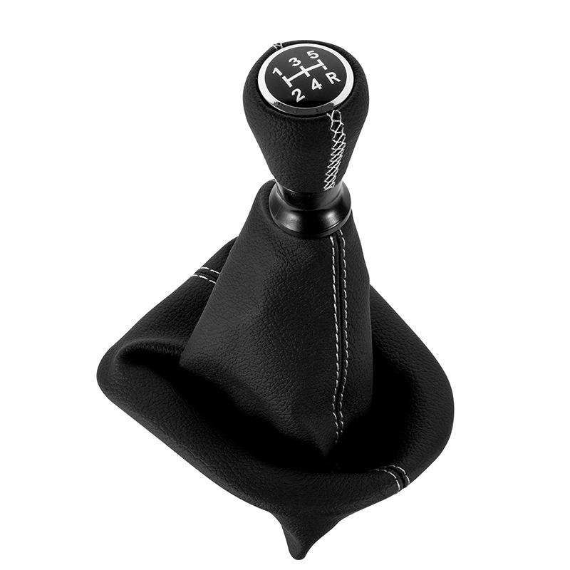 Biemmedue- Passend Für Peugeot Citroën 206, Lederbezogener Schaltknaufbezug, Schalthebel, Manuelles Getriebe Mit Integriertem Blauen Kabel, Eine Packung.