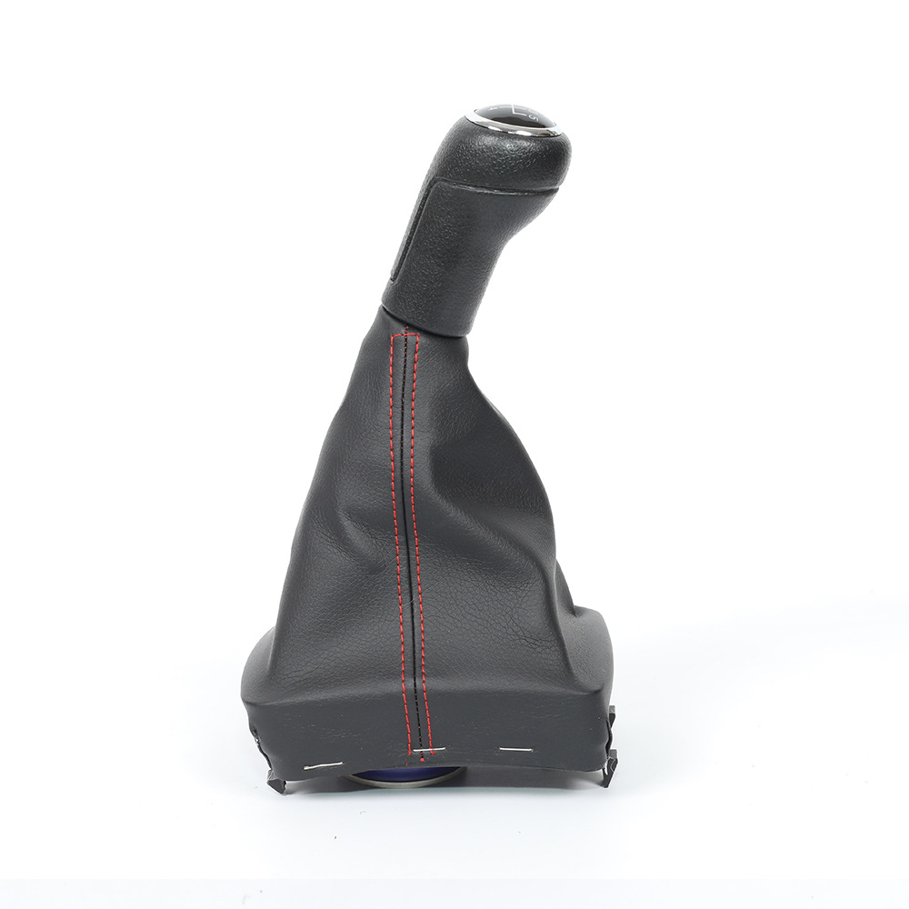 Biemmedue- Passend Für Volkswagen Polo 2009-2009, Schaltknauf, Rote Ziernähte, Silberne Abdeckung, 5-gang-set (einteilig).
