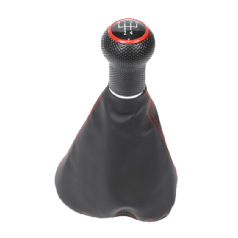 Biemmedue- Staubschutzset Für Den Schaltknauf Des Volkswagen Golf Polo, 12 Mm, 6-gang, Schwarzes Gewinde, Roter Kreis.