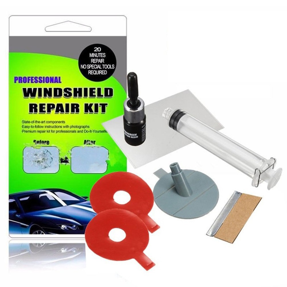 Biemmedue- Windschutzscheiben-reparaturset, 7-teiliges Set Für Die Reparatur Von Autofenstern.