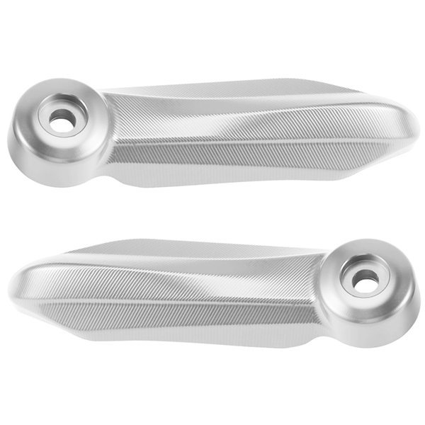 Biemmedue- 1 Paar, Farbe: Silber, Material: Aluminium, Motorrad-lenkerprotektoren, Lenkerpolster, Motorradzubehör.
