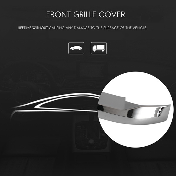 Biemmedue- Ein Satz Silberner Abs-zierleisten Für Den Frontgrill, Kompatibel Mit Bmw X1 F48 2016-2020