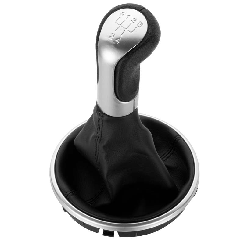 Biemmedue- Passend Für Skoda Fabia 2: Staubschutzkappe Für Den Schalthebel, Schalthebelknauf-set, Teile Zur Schalthebelmodifikation, Silber, 5-gang, Einteilig.