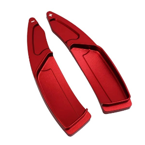 Biemmedue- 1 Paar. Farbe: Rot. Material: Metall. Lenkradschaltwippenverlängerungen Für Peugeot.