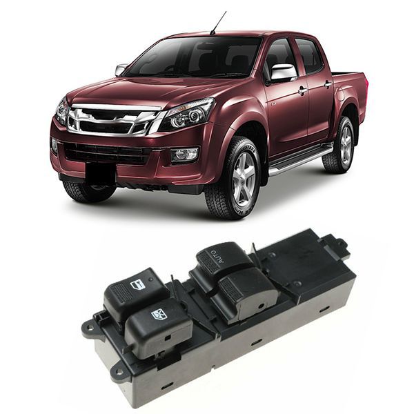 Biemmedue- Ein Schwarzer Abs-hauptschalter Für Die Elektrischen Fensterheber Für Isuzu 2-türer-modelle Der Baujahre 2011-2019.