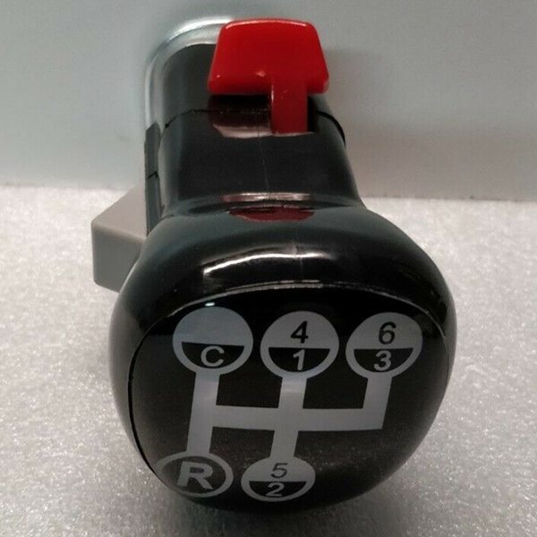Biemmedue- Ein Schwarzer Metall-schalthebel Für 6 Gänge Mit R+c-schaltknauf Und Kugelgelenk Für Den Schaltvorgang Mit Zwei Gängen.