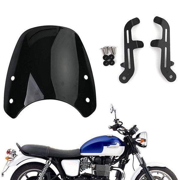 Biemmedue- Ein Schwarzer Windschutzscheibenabweiser Aus Kunststoff Für Motorräder, Ein Passendes Zubehörteil Für: