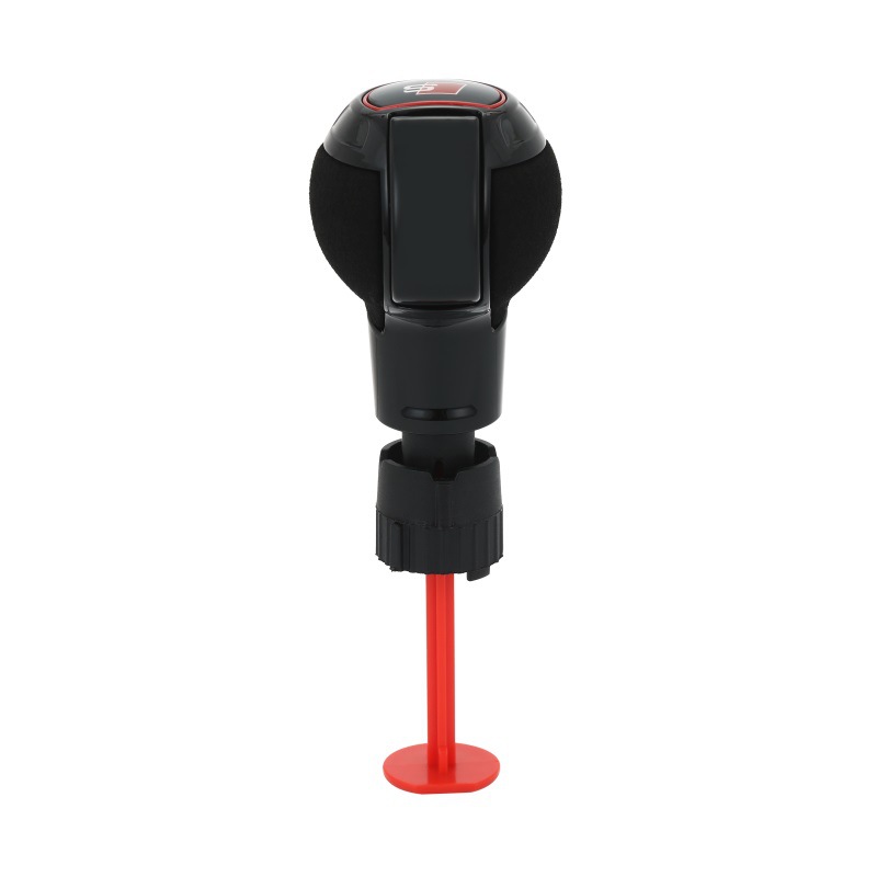 Biemmedue- Individuell Modifizierter Schaltknauf Für Audi-automatikfahrzeuge, Schwarz Lackierter Knauf, Schwarz Lackierte Lederverkleidung, Ein S-logo Pro Set.