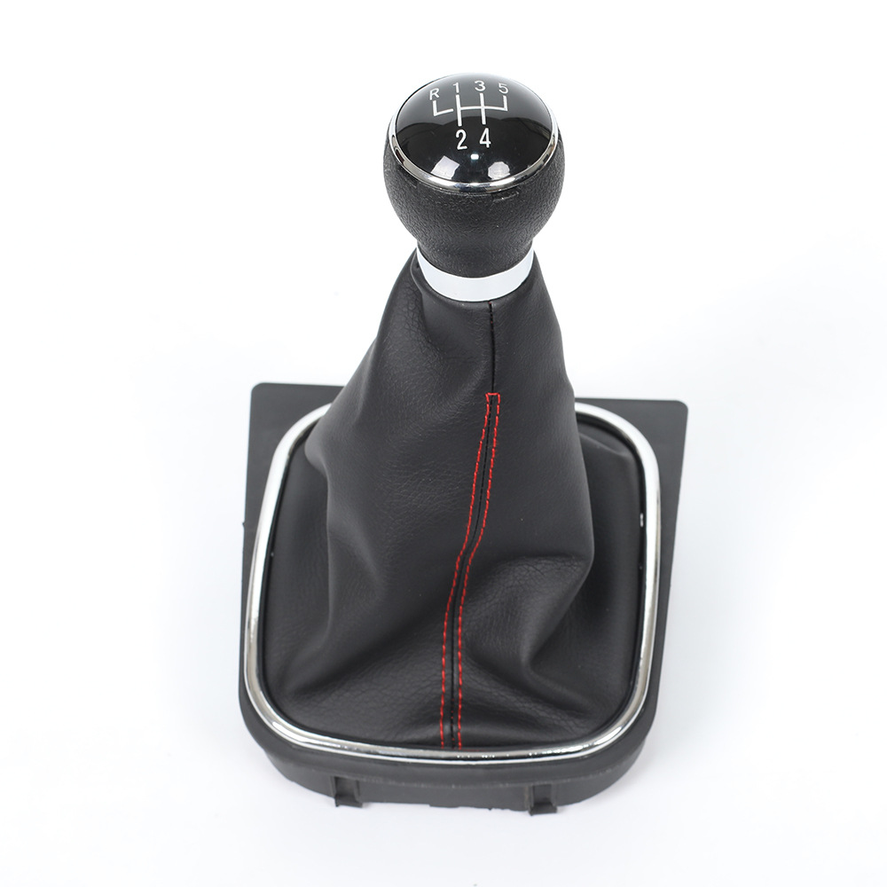 Biemmedue- Schaltsatz Kompatibel Mit Volkswagen Sagitar, Golf Und Jetta, Inklusive Schaltknauf Und Schalthebelkopf Aus Genähtem Schwarzem Leder, 6-gang-set.
