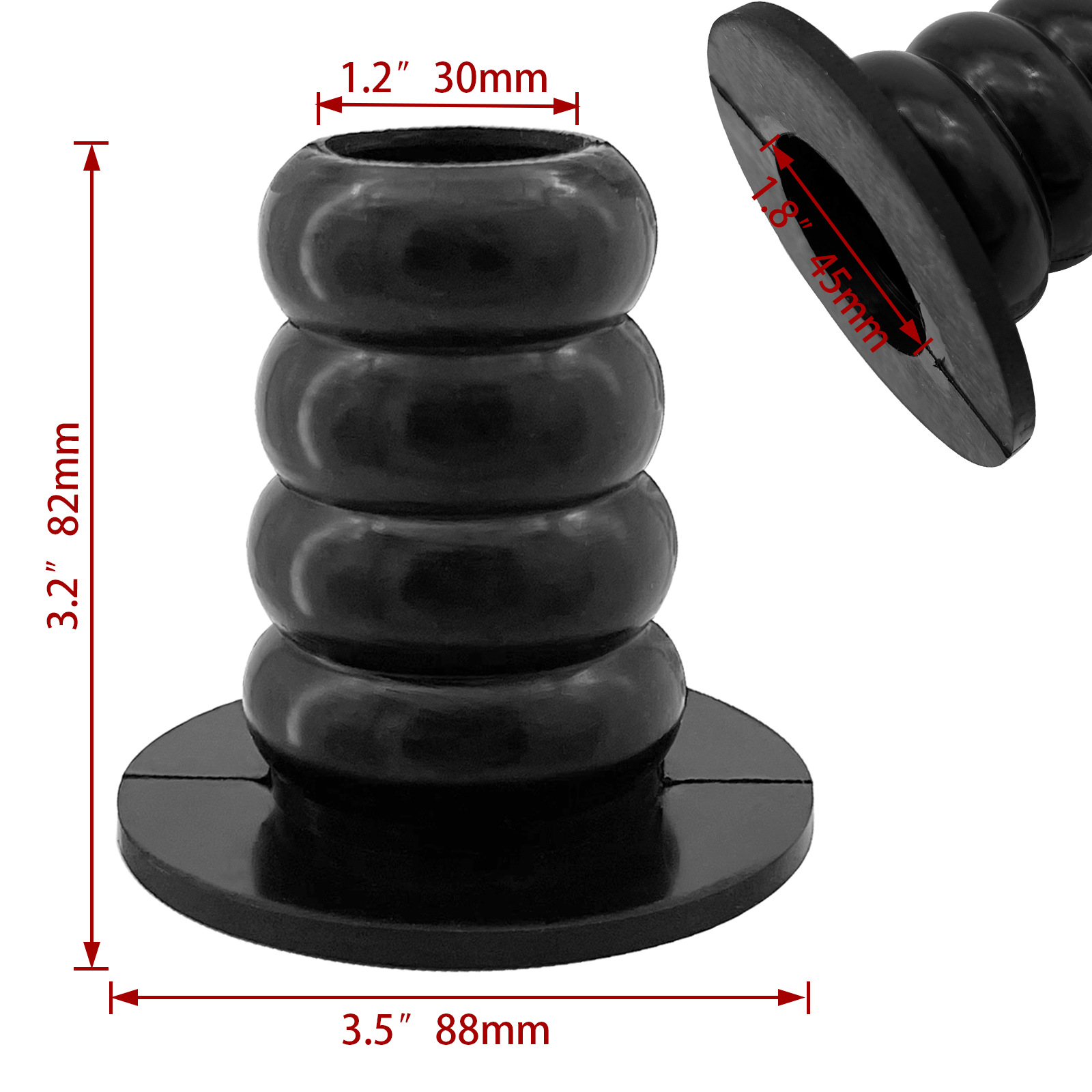 Biemmedue- Schwarzer Kabelschutzschlauch Aus Gummi, 82 X 88 Mm, Gummischutzschlauch Mit Großer Öffnung, Zubehör Für Die Schifffahrt Und Den Schiffbau.
