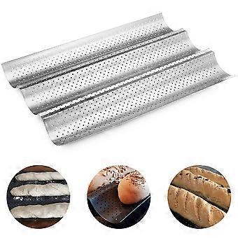 Baguette-backform Aus Kohlenstoffstahl, Doppelt Beschichtet Für Einfaches Backen Ohne Anhaften, Robustes Design, Perfekte Knusprigkeit, Goldbraune Kruste Garantiert, Leicht Zu Reinigen, Hitzebeständig