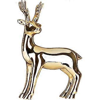 Hirschfigur, Galvanisiert, Moderne, Polierte Gold-hirschstatue-skulptur