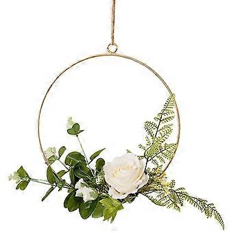 Eleganter Eukalyptusblattkranz, Sieht Aus Wie Echte Blumen Und Eignet Sich Für Die Dekoration Im Innen- Und Außenbereich. Der Metall-aufhängering Sorgt Für Langlebigkeit.