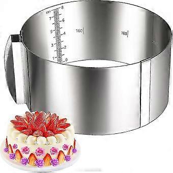 Verstellbarer Tortenring Aus Edelstahl, Runde Mousse-form, 6 Bis 12 Zoll (15 Bis 30 Cm)