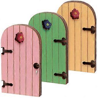 3-teiliges Puppenhaus-feentür-dekor-set Aus Holz, Kreative Feentür-ornamente, Gartenzubehör