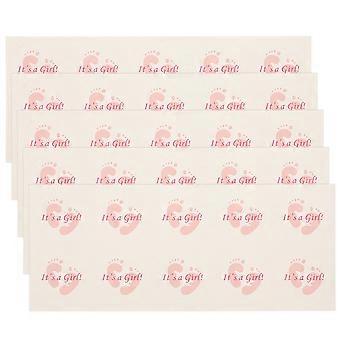 50 Blatt Geschenkkarton-verschlussaufkleber, Selbstklebende Aufkleber Für Bonbonboxen (rosa)