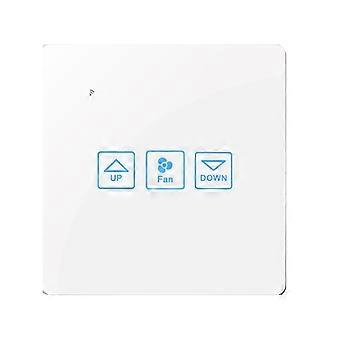 Lüfterdrehzahlregelung Per Touch-schalter, Wlan-fähig, Smart Deluxe Kristall-panel-schalter, Tuay App-fernbedienung, 90 V/250 V, Eu/uk-schalter (c)