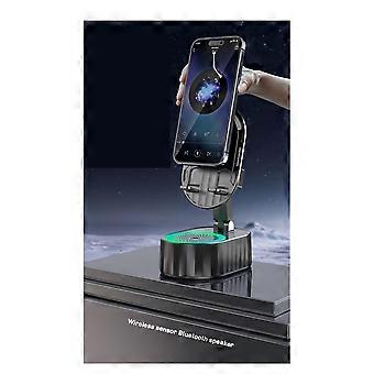 3-in-1 Handyhalterung, Induktive Bluetooth-lautsprecherhalterung, 360° Drehbar, Faltbar, Anhebbar, Ladefunktion (weiß)