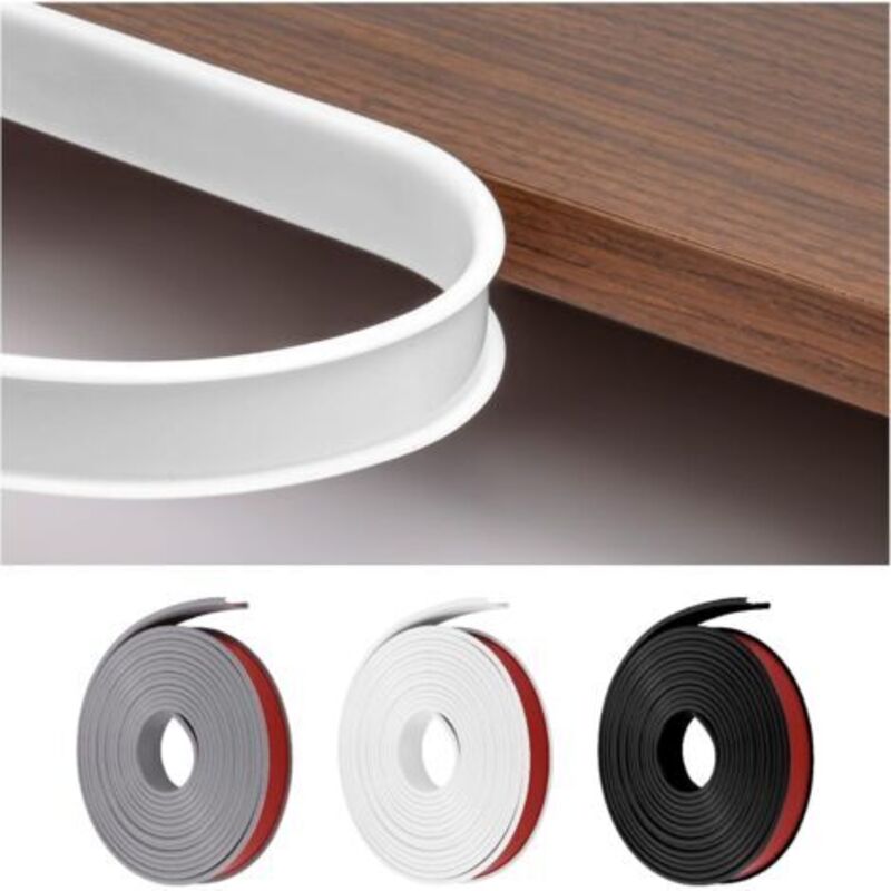 – Flexibles Tpe-kantenband 5 M X 18 Mm – Kantenschutz Für Möbel – Klebstofffreie Montage – Weiß