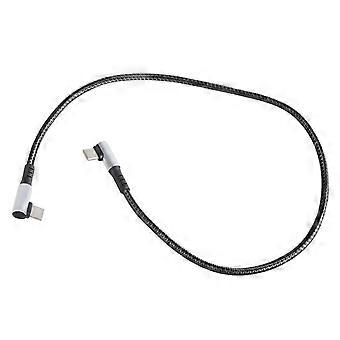 Usb-c-zu-usb-c-schnellladekabel 66 W, Kurzes Usb-c-ladekabel Für Handy, Tablet, Usb-c-autoladung (doppelwinkelstecker 0,25 M)