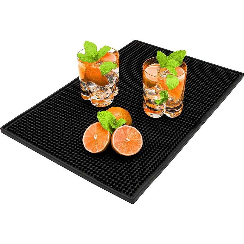 Barmatte, Rutschfeste Abtropfmatte Für Küche Und Cocktailbar, Geeignet Für Bar Und Zuhause, Zum Sicheren Abstellen Von Weingläsern, 45 X 30 Cm