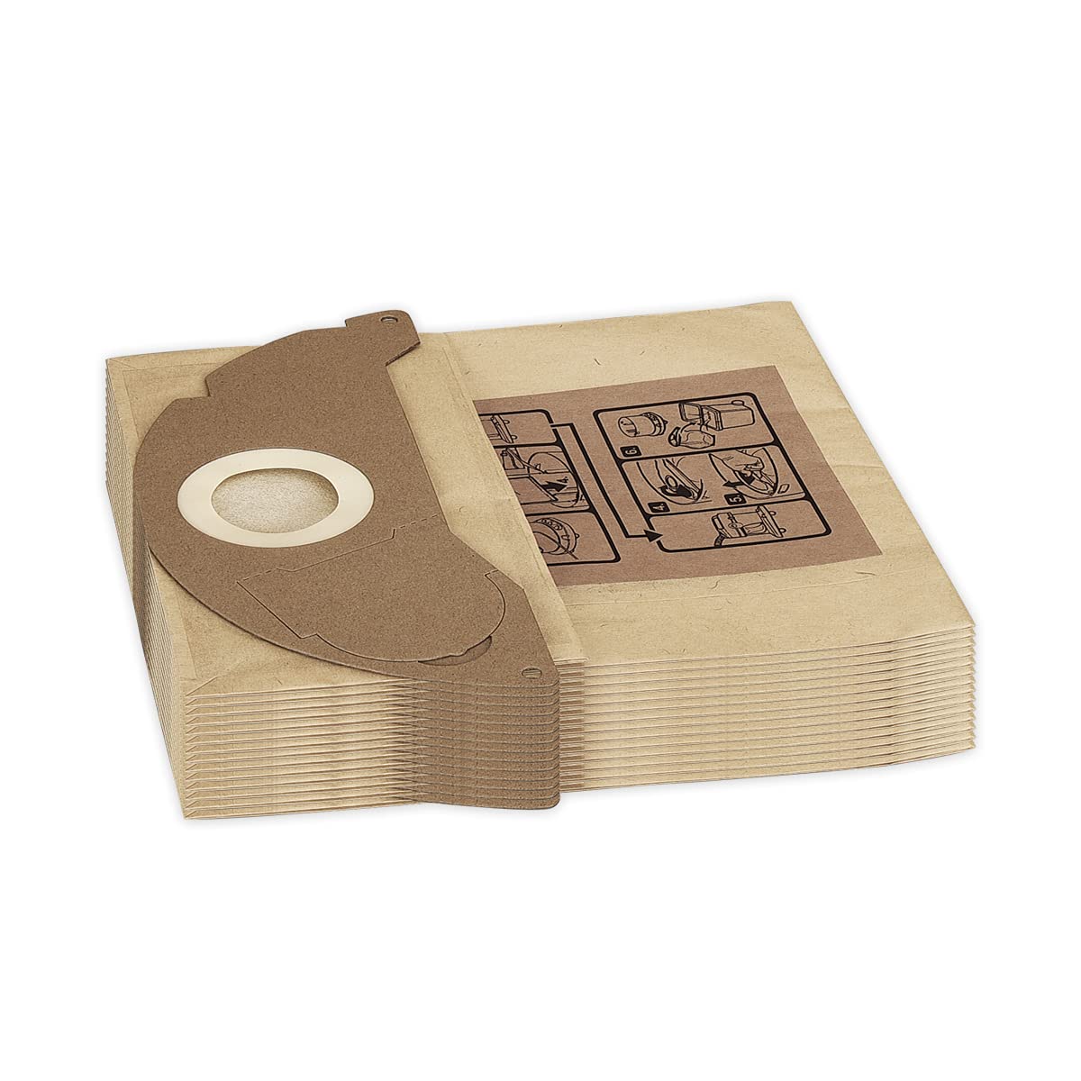 Packung Mit 10 Papierfilterbeuteln Für Den Kärcher Wd2 Nass- Und Trockensauger - Als Ersatz Für Die Teilenummer 6.904-322.