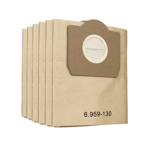 Set Mit 6 Papierfilterbeuteln Für Kärcher Wd3 Nass- Und Trockensauger Und Se 4001 Teppichreiniger – Ersetzt Die Teilenummer 6.959-130.0