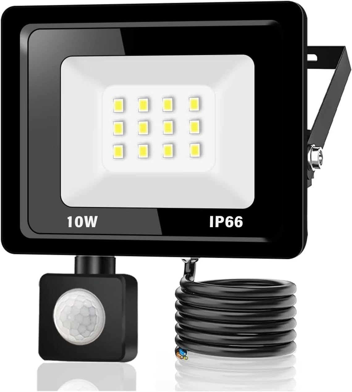 10-w-led-außenstrahler, 1000 Lm, Schutzart Ip66, Warmweißes Licht (3000 K), Energieklasse F