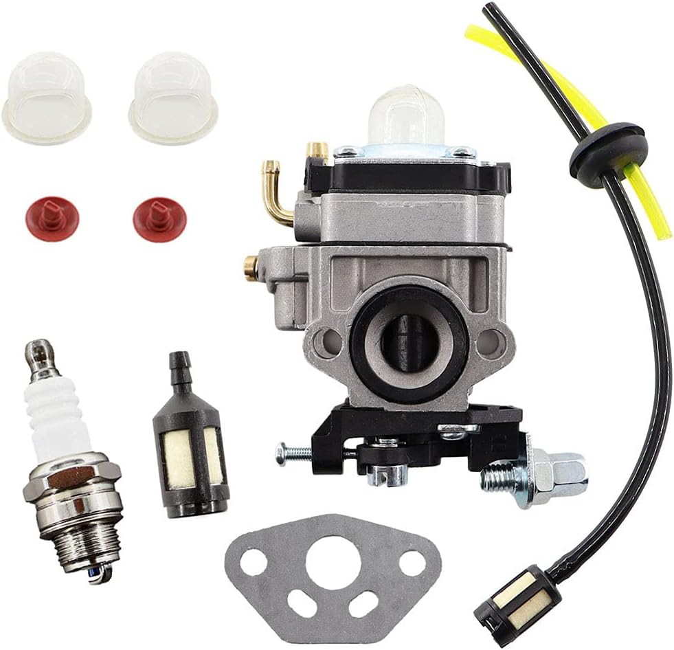 Vergaser Mit Zündkerze, Kraftstofffilter Und Kraftstoffschlauch-set Für Al-ko Alko Bc260 B, Bc410, Bc4535, Bc4125, Frs 410 Und Frs 4125 Freischneider