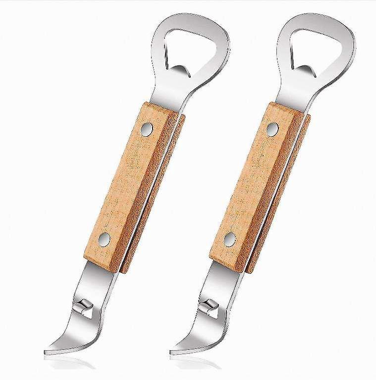 Klassischer Flaschenöffner Aus Edelstahl Für Bier, Dosenöffner Für Kühlschrank, Camping Und Reisen (4-teilig)