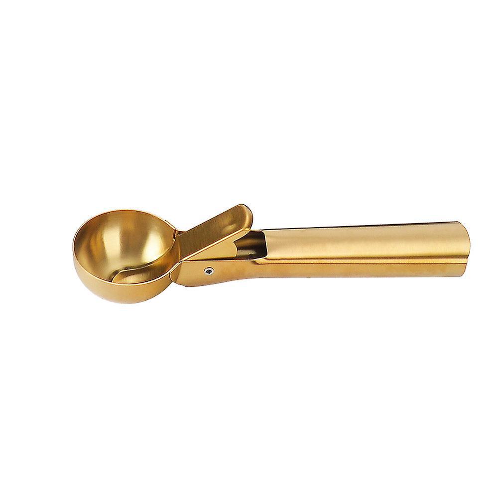 Goldener Eisportionierer, Großer Eisportionierer Mit Auslöser, Eisportionierer Aus Edelstahl, Frostsicherer Griff, Robuster Metall-eisportionierer
